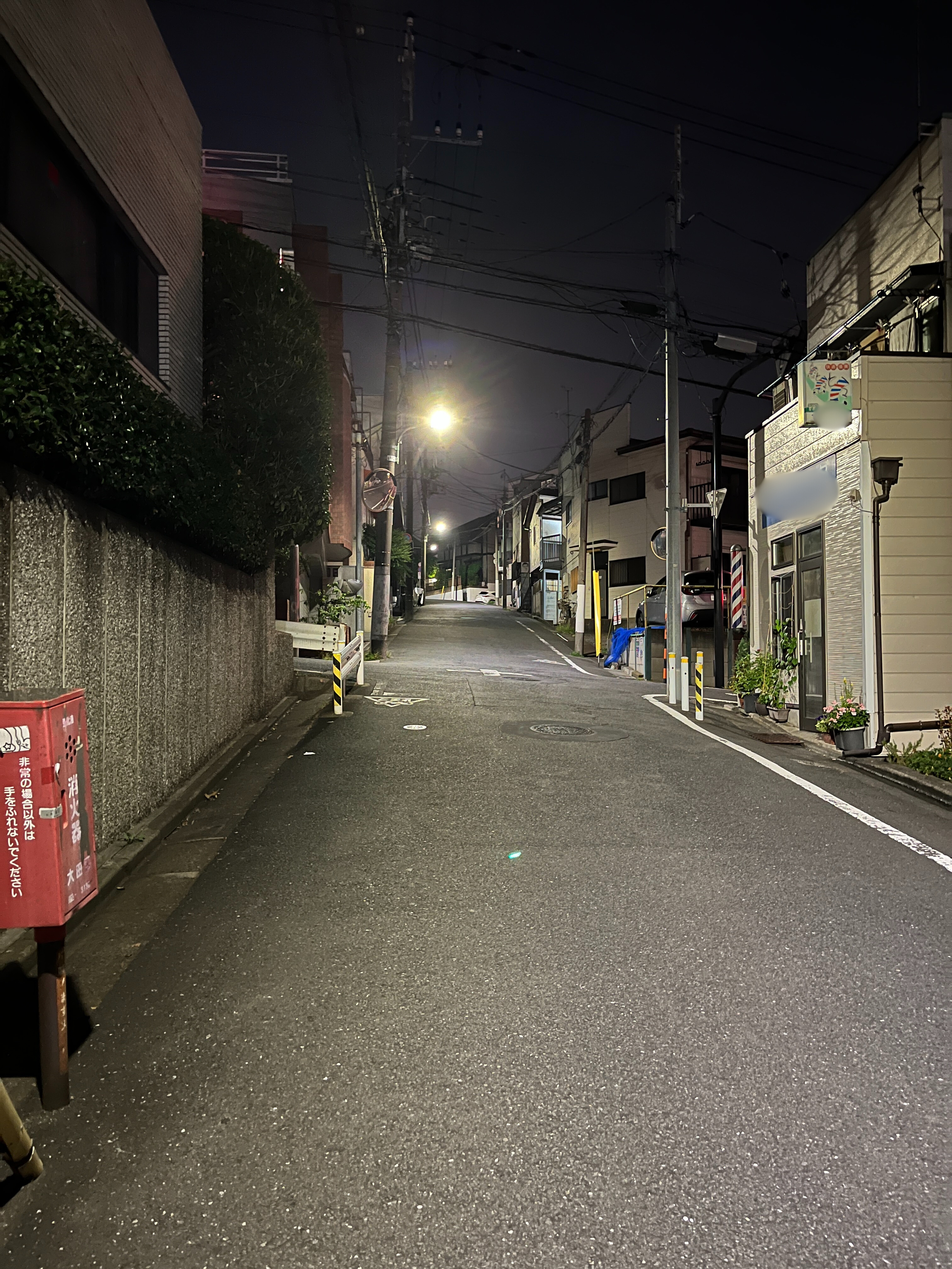 緩やかな上り坂